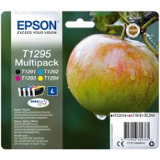 Epson T1295 C13T12954022) 4-Ink CMYK Pack Black / Cyan / Magenta / Yellow Original Ink Cartridges
