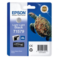 Epson T1579 (C13T15794010) Light Light Black Ink Cartridge - 25.9 Ml. Original Epson Pack for Stylus Photo R3000