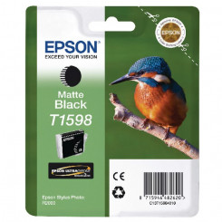Epson T1598 (C13T15984010) Matte Black Ink Cartridge - 17 Ml. Original Epson Pack for Stylus Photo R2000