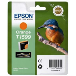 Epson T1599 (C13T15994010) Orange Ink Cartridge - 17 Ml. Original Epson Pack for Stylus Photo R2000