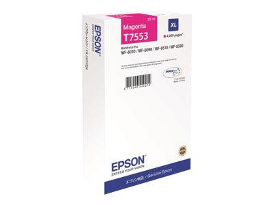 Epson T7553 Magenta Ink Cartridge (4000 Pages) - Original Epson pack for WF8010