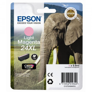 Epson 24XL Light Magenta Ink High Capacity Cartridge C13T24364022 (9.8 Ml) for Epson Expression Photo XP-55, XP-750, XP-760, XP-850, XP-860, XP-950, XP-960, Expression Premium XP-750, XP-850