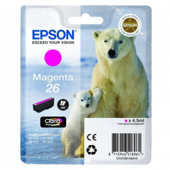 Epson 26 Magenta Ink Original Cartridge C13T26134012 (4.5 ml) for Epson Expression Premium XP-510, XP-520, XP-600, XP-605, XP-610, XP-615, XP-620, XP-625, XP-700, XP-710, XP-720, XP-800, XP-810, XP-820