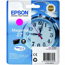 Epson 27 Magenta Ink Original Cartridge C13T27034012 (3.6 Ml) for Epson WorkForce WF-3620, WF-3620DNF, WF-3620DWF, WF-3620  DWFX, WF-3640, WF-3640DTWF, WF-7110, WF-7110DTW, WF-7110WF, WF-7610, WF-7610DWF, WF-7610WF, WF-7620, WF-7620DTWF, WF-7620DWF