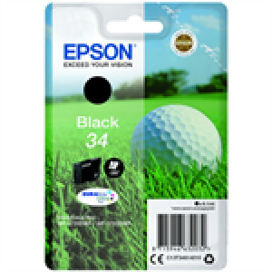 Epson 34 Black Original Ink Cartridge C13T34614010 (6.1 Ml.) for Epson WorkForce Pro WF-3720DWF. WF-3725DWF