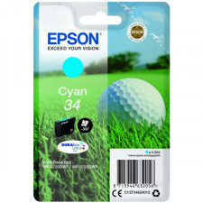 Epson 34 Cyan Original Ink Cartridge C13T34624010 (4.2 Ml.) for Epson WorkForce Pro WF-3720DWF. WF-3725DWF