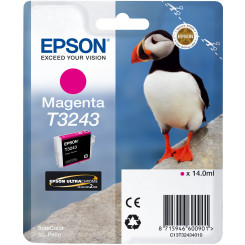 Epson T3243 Magenta Ink Cartridge (14 ML.) - Original Epson pack for Epson SC-P400