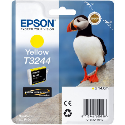 Epson T3244 Yellow Ink Cartridge (14 ML.) - Original Epson pack for Epson SC-P400