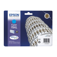 Epson 79XL High Capacity Cyan Original Ink Cartridge C13T79024010 (2600 Pages) for Epson WorkForce PRO WF4630, WF4630DWF, WF4640, WF4640DTWF, WF5110, WF5110DW, WF5190, WF5190DW, WF5620, WF5620DWF, WF5690, WF5690DWF