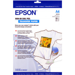 Epson S041154 T-Shirt Printing Transfer Iron-on-Cool Peel Matte Inkjet Paper (124 grams/M2) - C13S041154