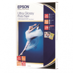 Epson (C13S041943) Ultra Glossy Photo Inkjet Paper (300 grams/M2) 10 cm X 15 cm - 50 Sheets