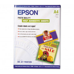 Epson S041106 Self Adhesive Matte Caoted White Paper (A4) - 210 mm X 297 mm - 167 grams/M2 - 10 Sheets Pack