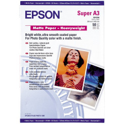 Epson S041264 Heavyweight Matte Photo Inkjet Paper (A3+) - 329 mm X 423 mm - 167 grams/M2 - 50 Sheets Pack
