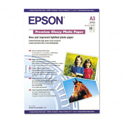 Epson S041315 Premium Glossy Photo Inkjet Paper (A3) - 297 mm X 420 mm - 255 grams/M2 - 20 Sheets Pack
