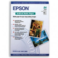 Epson S041342 Archival Matte Photo Inkjet Paper (A4) - 210 mm X 297 mm - 192 grams/M2 - 50 Sheets Pack
