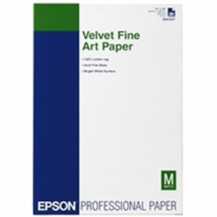 Epson S042096 - Inkjet Velvet Fine Art Paper - 260 grams/M2 - 420mm X 594mm (A2) - 25 Sheet/Pack