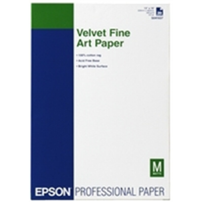 Epson S042096 - Inkjet Velvet Fine Art Paper - 260 grams/M2 - 420mm X 594mm (A2) - 25 Sheet/Pack