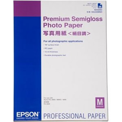 Epson S042093 Premium Semi-Gloss Photo Inkjet Paper (A2) - 420 mm X 594 mm - 250 grams/M2 - 25 Sheets