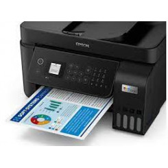 Epson EcoTank ET-4800 - Multifunction printer - colour - ink-jet - refillable - A4 (media) - up to 10 ppm (printing) - 100 sheets - 33.6 Kbps - USB, LAN, Wi-Fi - black