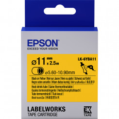 EPSON Ribbon LK-6YBA11 - Heat Shrink Tubing HST Black / Yellow d11 / 2.5