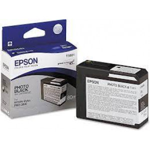 Epson T5801 Black Original Ink Cartridge C13T580100 (80Ml.) for Epson Stylus Pro 3800, 3880