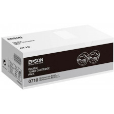 Epson S050710 (2) Toner Cartridges (2 X 2500 pages) - Original Epson High Capacity Cartridges NON-Return Pack (C13S050710) for WorkForce AL-M200DN, AL-M200DN, AL-M200DW, AL-MX200DNF, AL-MX200DWF