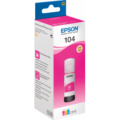Epson 104 MAGENTA ORIGINAL ECOTANK Ink Cartridge C13T00R340 - 65 ml.