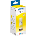 Epson 104 YELLOW ORIGINAL ECOTANK Ink Cartridge C13T00R340 - 65 ml.