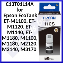 Epson EcoTank 110S Original Black Ink Refill Cartridge C13T01L14A