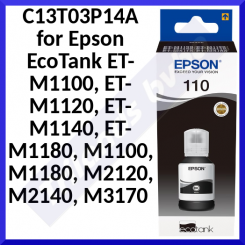 Epson EcoTank 101 Original Black Ink Refill Cartridge C13T03V14A (127 Ml.)