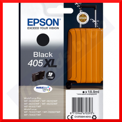 Epson 405XL Large Original Black Ink Cartridge (18.9 ml.) for Epson WorkForce WF-7830, 7835, 7840