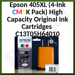 Epson 405XL Multipack (CMYK 4-Ink Pack) High Capacity Black, Cyan, Magenta, Yollow Original Ink Cartridges C13T05H64010 - for WorkForce WF-7830, 7835, 7840