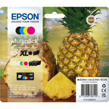 Epson 604XL CMYK (4-Ink CMYK Pack) High Capacity Black / Cyan / Magenta / Yellow Original Ink Cartridges C13T16264012 ( 8.9 ML Black + 3 X 2.4 ML.)
