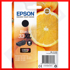 Epson 33XL High Capacity Black Original Ink Cartridge C13T33514012 (12.2 Ml.) for Epson Expression Home XP-530, XP-630, XP-635, XP-830, Expression Premium XP-540, XP-630, XP-640, XP-645, XP-830, XP-900
