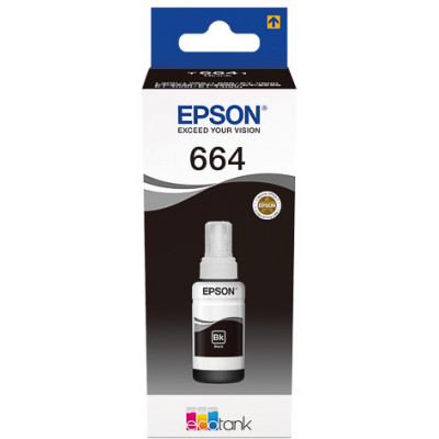 Epson 664 BLACK ORIGINAL ECO Tank Ink Refill Cartridge (70 Ml.)