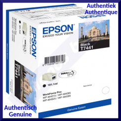 Epson T7441 Black Original Ink Cartridge C13T74414010 (10000 Pages) for Epson WorkForce Pro WP-M4015 DN, WP-M4095 DN, WP-M4525 DNF, WP-M4595 DNF 