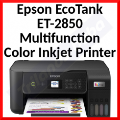 Epson EcoTank ET-2850 - Multifunction printer - colour - ink-jet - A4 (media) - up to 10.5 ppm (printing) - 100 sheets - USB, Wi-Fi - black