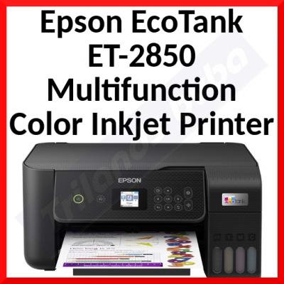 Epson EcoTank ET-2850 - Multifunction printer - colour - ink-jet - A4 (media) - up to 10.5 ppm (printing) - 100 sheets - USB, Wi-Fi - black