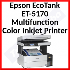 Epson EcoTank ET-5170 - Multifunction printer C11CJ88402 - colour - ink-jet - A4 (210 x 297 mm) (original) - A4/Legal (media) - up to 17 ppm (printing) - 250 sheets - 33.6 Kbps - USB, LAN, Wi-Fi