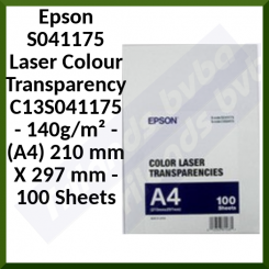 Epson S041175 Laser Colour Transparency C13S041175 - 140g/m² - (A4) 210 mm X 297 mm - 100 Sheets - Clearance Sale - Uitverkoop - Soldes - Ausverkauf