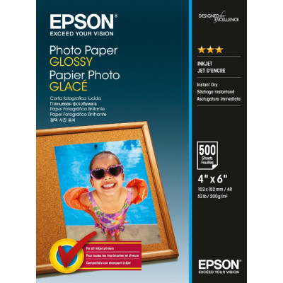 Epson Glossy Inkjet Photo Paper C13S042549 - 10 cm X 15 cm - 200 g/m²- 500 Sheets Pack