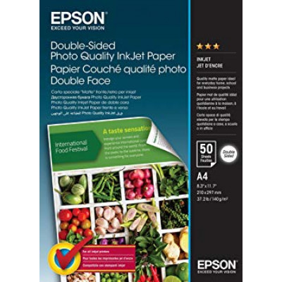 Epson C13S400059 Double-Sided Matte Photo Quality Inkjet Paper - A4 (210 x 297 mm) - 140 g/m² - 50 sheets