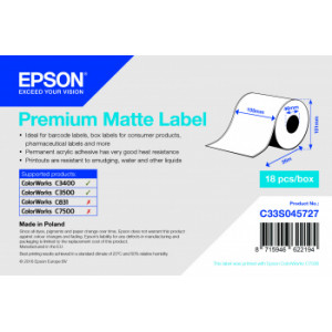 Epson Premium Matte Label Cont.R, 105mm x 35m