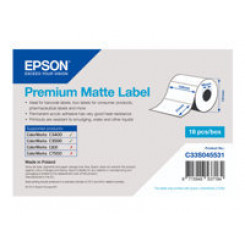Epson C33S045531 Premium Matte Label - Die-cut Roll: 102mm x 51mm, 650 labels