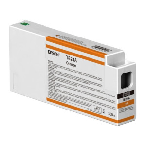 Epson T824A ORANGE ORIGINAL UltraChrome Ink Cartridge C13T824A00 - 350 Ml.