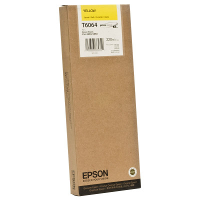 Epson T6064 Original Yellow Ink Cartridge C13T606400 (220 Ml) for Epson Stylus Pro 4800, Pro 4880