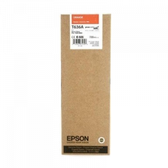 Epson T636A Original Orange Ink Cartridge C13T636A00 - 700 ml. - for stylus Pro 7890, 7900, 9890, 9900