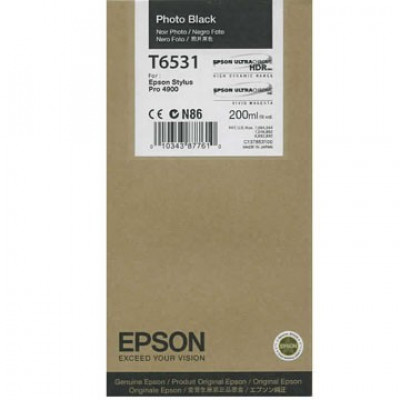 Epson T6531 (C13T653100) Original PHOTO BLACK Ink Cartridge (200 Ml.)