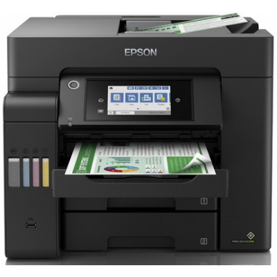 Epson EcoTank ET-5800 - Multifunction printer C11CJ30401 - colour - ink-jet - A4 (210 x 297 mm) (original) - A4 (media) - up to 32 ppm (printing) - 550 sheets - 33.6 Kbps - USB 2.0, LAN, Wi-Fi(ac) - black
