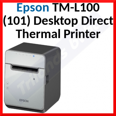 Epson TM-L100 (101) Desktop Direct Thermal Printer - Monochrome - Wall Mount - Label Print - Ethernet - USB - Yes - With Cutter - Black